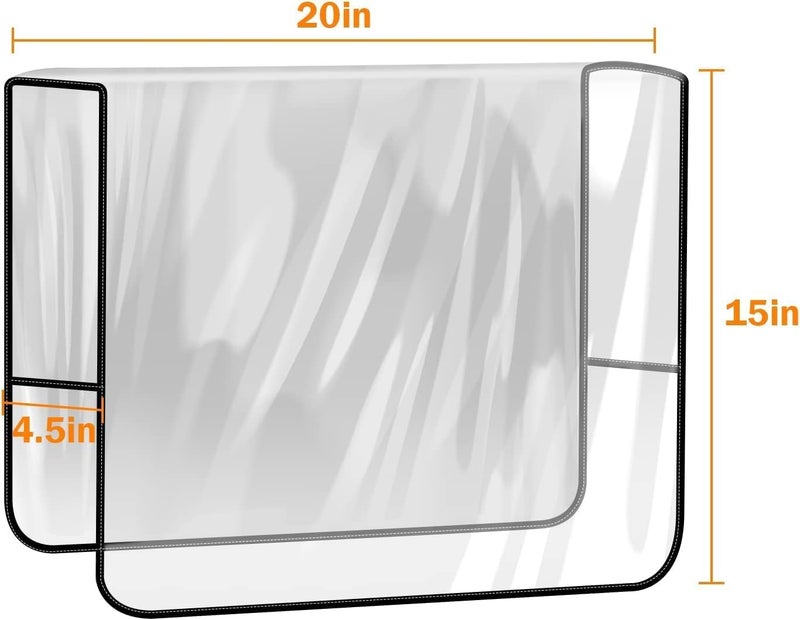 Yeezee Salon Chair Cover - 20"x 15"x 4.5"Seat Covers Black,Salon Chair Covers Protectors,Square Salon Chair Covers Protectors fits Most Salon Chairs,Reinforced Precision Stitched Clear Covers (2, Small) - Image 2